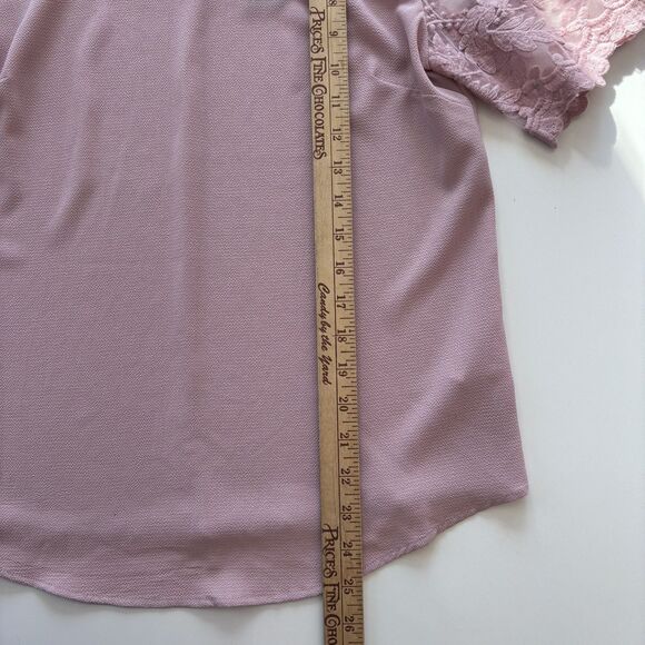 NWT Lulus Lisa Marie Pink Embroidered Top S Lace Crochet Valentines Cottage Boho - Picture 7 of 9